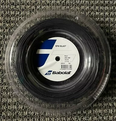 Babolat RPM Blast Reel 18G 1.20m Black Tennis String 660ft 200m • $169.95