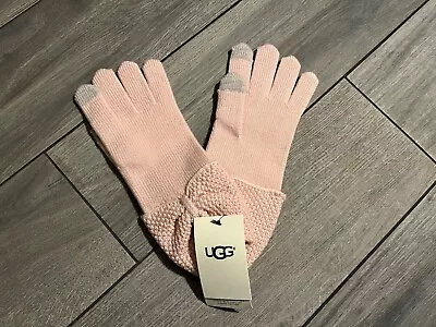 Ugg Australia Womens Tech Knit Bow Glove Light Pink One Size • $27.99