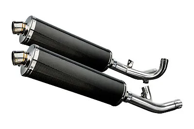 Delkevic  Slip On Yamaha VMAX 1700 18  Carbon Oval Muffler Exhaust 09-20 • $540.99