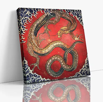 £15.99 • Buy Katsushika Hokusai Dragon Japanese Canvas Wall Art Print  Picture Home Décor
