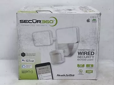 SECUR360 Wi-Fi Connected White Wired Twin Head Voice Activated Motion Activated • $68