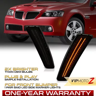 Full LED Smoke Front Side Marker Lights For 2008-2009 G8 2011-2017 Caprice PPV • $49.95