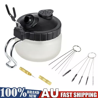 Airbrush Cleaning Pot Glass Air Brush Holder Jar Bottle +Wash Clean Tools 304ml • $22.99