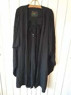 Graduation Gown Traditional Academic Robe Black One Size Vintage Length 42  • £16.60