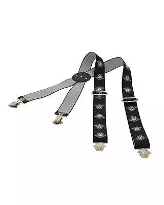 Pre Loved VERSACE  Medusa Suspenders Belt Black White Auth Am5306  -  Belts • $1579