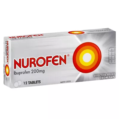 $12.96 • Buy Nurofen Ibuprofen Tablets Body Pain Relief Headache Migraine Flu 200mg 12 Pack