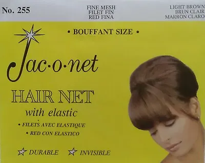 Jac-O-Net Bouffant Invisible Fine Hair Retro Very Thin Very Net Light Brown • $8.99