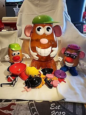Hasbro Giant Mr. Potato Head Storage Container With Family Pets & Pieces 2002  • $15.99