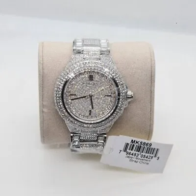 £120 • Buy NEW Michael Kors Mk5869 Ladies Pave Dial Crystal Encrusted Watch FREE DELIVERY