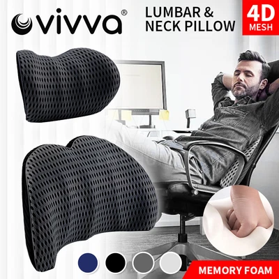 $38.89 • Buy VIVVA Memory Foam Lumbar Back Pillow Cushion Chair Car Support Home Office Seat