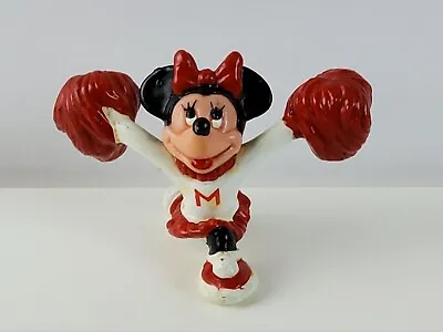 RARE 1980 Applause Disney Minnie Mouse Cheerleader Red Pom-Poms Figure Vintage • $5.91
