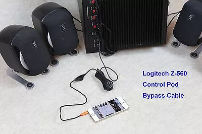 Logitech Z560 Wired Remote Bypass Cable With Volume Control For Computer Speaker • $14.99