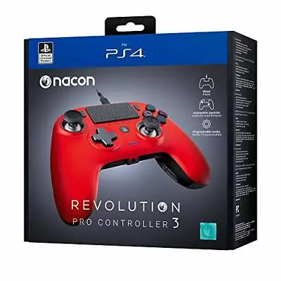 Nacon Revolution Pro 3 Official Controller Ps4 - Red • $221.50