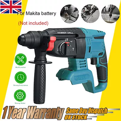 18V For Makita Brushless Hammer SDS+ Rotary Drill Body Only DHR242Z Cordless • £36.79