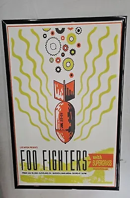 Foo Fighters 2003 Cleveland Concert Poster 11 X 17 Framed • $21.99