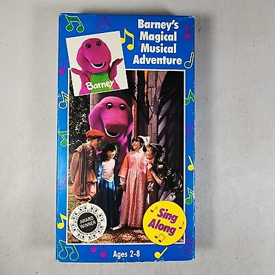 $9.99 • Buy Barney’s Magical Musical Adventure 1992 Vintage VHS Tape Sing Along  Lyons Kids