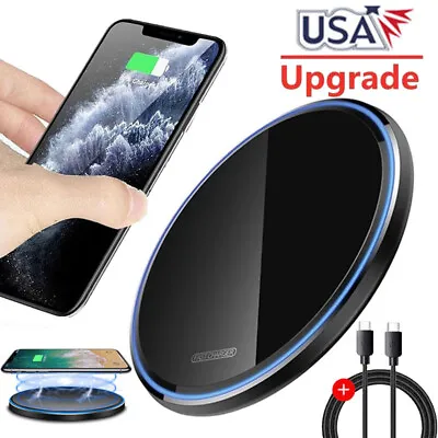 2024 Wireless Fast Charger Charging Pad Dock For Samsung IPhone Android Phone US • $9.99