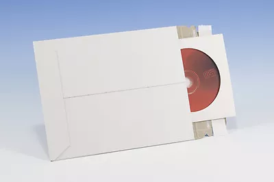 200 CD DVD C Media Packaging White Cardboard Envelope Self Adhesive Mailers 6x6 • $49.95