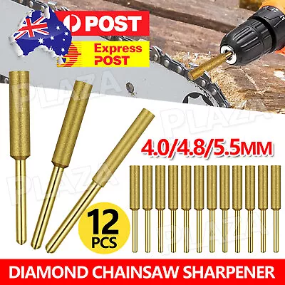 12X Diamond Chainsaw Sharpener Burr Grinder Chain Saw Drill Bits For Dremel AU • $7.95
