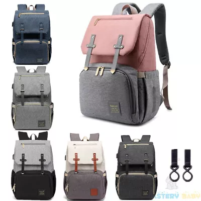 2024 NEW Luxury Baby Diaper Bag Nappy Backpack Waterproof Mummy Changing Bag • $45.99