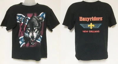 $16.95 • Buy Vintage Easy Riders New Orleans Wolf Biker T-Shirt Large Brazos 100% Cotton