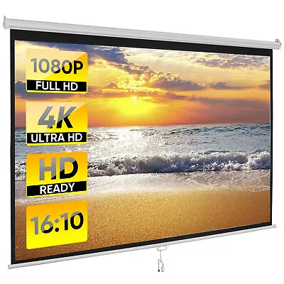 100'' Projector Screen 16:10 4K HD Projector Movies Screen For Home Theater • $48.58