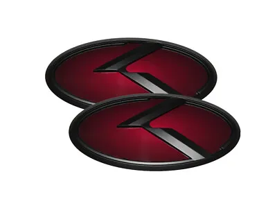3D K Logo Emblem Red & Black 2pc (Fits: KIA 2017+ Forte Sedan K3) • $34.49