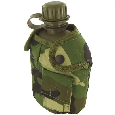 British Army Style Military Patrol Water Bottle Canteen Camo Camping Hiking • £14.95