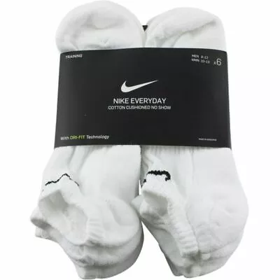 Nike No Show L Size Men's Athletic Socks Pack Of 6 - White • $11.99