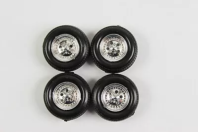 4 Vintage Model Kit Chrome Wheels And Tires 1/24 Scale Bag 13 • $20.19