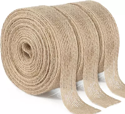 33Yards Jute Burlap Fabric RibbonBrown Premium Fabric Craft RibbonPersonalized • $8.99