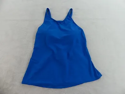 Eco Beach Swim Top Womens Extra Large Blue Crossback Shelf Bra Tank Swimwear • $11.99