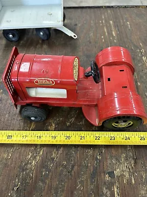 1960s Tonka Airlines Pressed Steel Luggage Tractor & Carts. Vintage Toy • $150