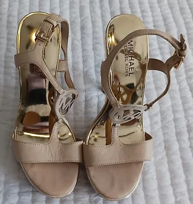 MICHAEL KORS Cream Strappy Heels Size 9 • $35.99