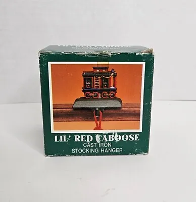 Midwest Cannon Falls Lil Red Caboose Cast Iron Christmas Stocking Holder Hanger • $44.89