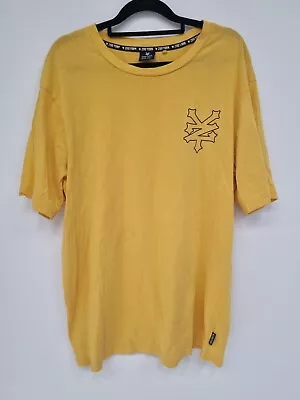 Zoo York Basic XXL 2XL Logo Short Sleeve Graphic Mens Yellow Tee T-Shirt • £7.72