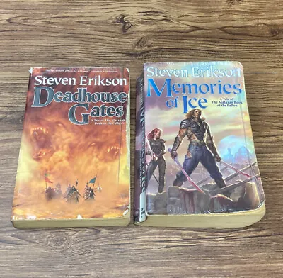 Steven Erikson - Memories Of Ice & Deadhouse Gates - PB Book Lot - EX-LIBRARY • $100