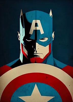 A3 Size - Captain America Poster Print Wall Art Home Decor • £7.99