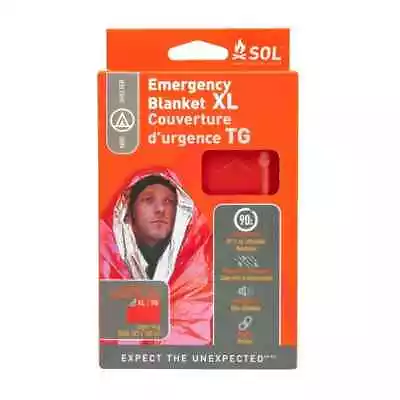 SOL Heat Sheet Survival Thermal Emergency Blanket XL 2 Person Quiet And Warm! • $10.99