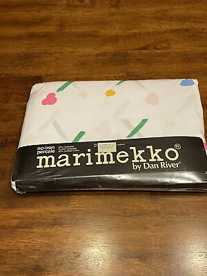 Marimekko Dan River Vintage Sheets New Old Stock Snow Flower King Flat Sheet • $74.99