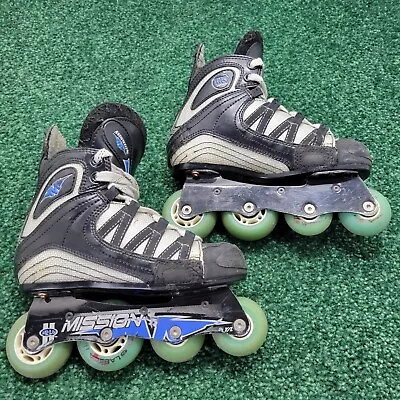 Mission D3 DNA Inline Hockey Roller Youth Skates Size 3D 5.3 Stiffness Hi-Lo Y/L • $43.95