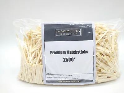 Modelfix Scenics 2500 Wooden Matchsticks Headless Match Sticks For Model Making • £8.59