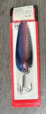 VTG NOS Eppinger Dardevle Spoon Lure Nickel Back Pink Blue Reflector 1 Oz • $10.95