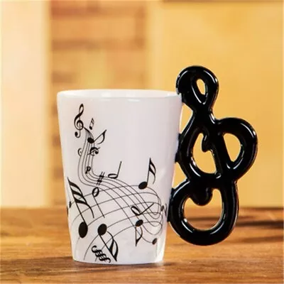 Music Violin Guitar Ceramic Drinkware Mug Coffee Tea Milk Stave Cups With Handle • $6.73