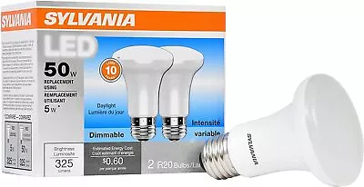 SYLVANIA Led Household Light Bulbs Daylight 50W R20 LED5R20/DIM/850/10YV/RP2 • $7.50