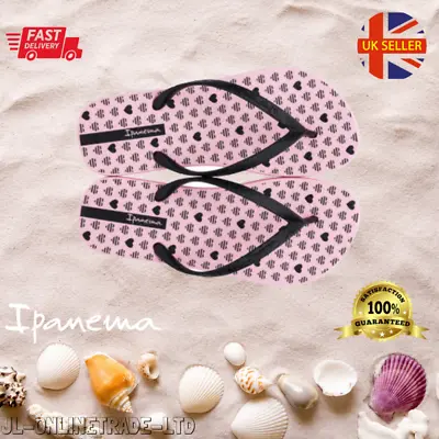 Genuine Womens Flip Flops Summer Holiday Pool Beach Ladies Pink Rubber Ipanema • £12.95