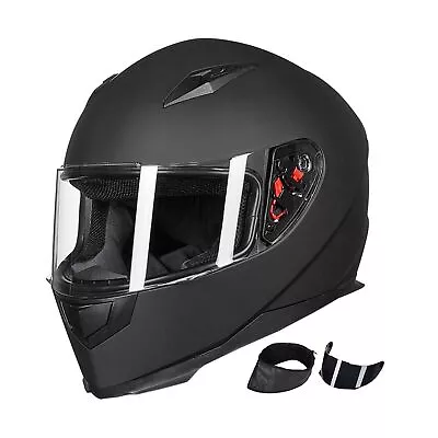 ILM Full Face Motorcycle Street Bike Helmet With Removable Winter Neck Scarf ... • $89.99