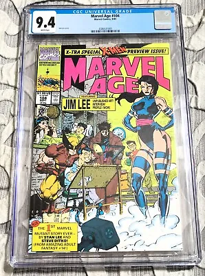 Marvel Age #104 - Jim Lee Cover Psylocke  - CGC 9.4 • $70