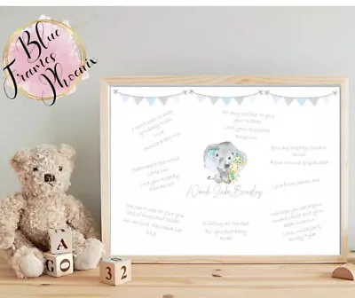 £6.94 • Buy BABY SHOWER - Guest Book Sign-in Keepsake - Personalised - A4 / A3