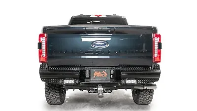 Fab Fours FS23-T5950-1 (IN STOCK) Black Steel Rear Bumper 2023 Ford Super Duty • $1084.07